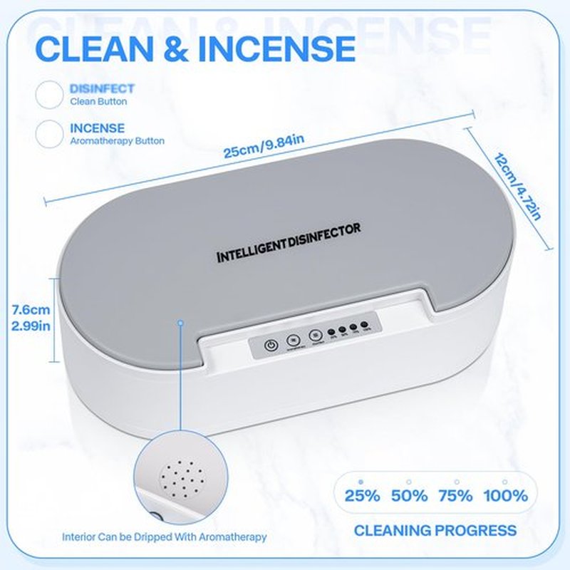 Shmian Nail Tool Sterilizer Box– 3-in-1 Portable Cleaner for Phones, Jewelry, Manicure Tools, Compact Design for Travel, Home, and Salon Use