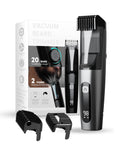 TEPOTZ Beard Trimmer for Men, 40 Adjustable Length Settings, Smooth Facial Hair Trimming, LCD Display, Beard Trimmer, Waterproof for Wet & Dry Use, Washable -Gray