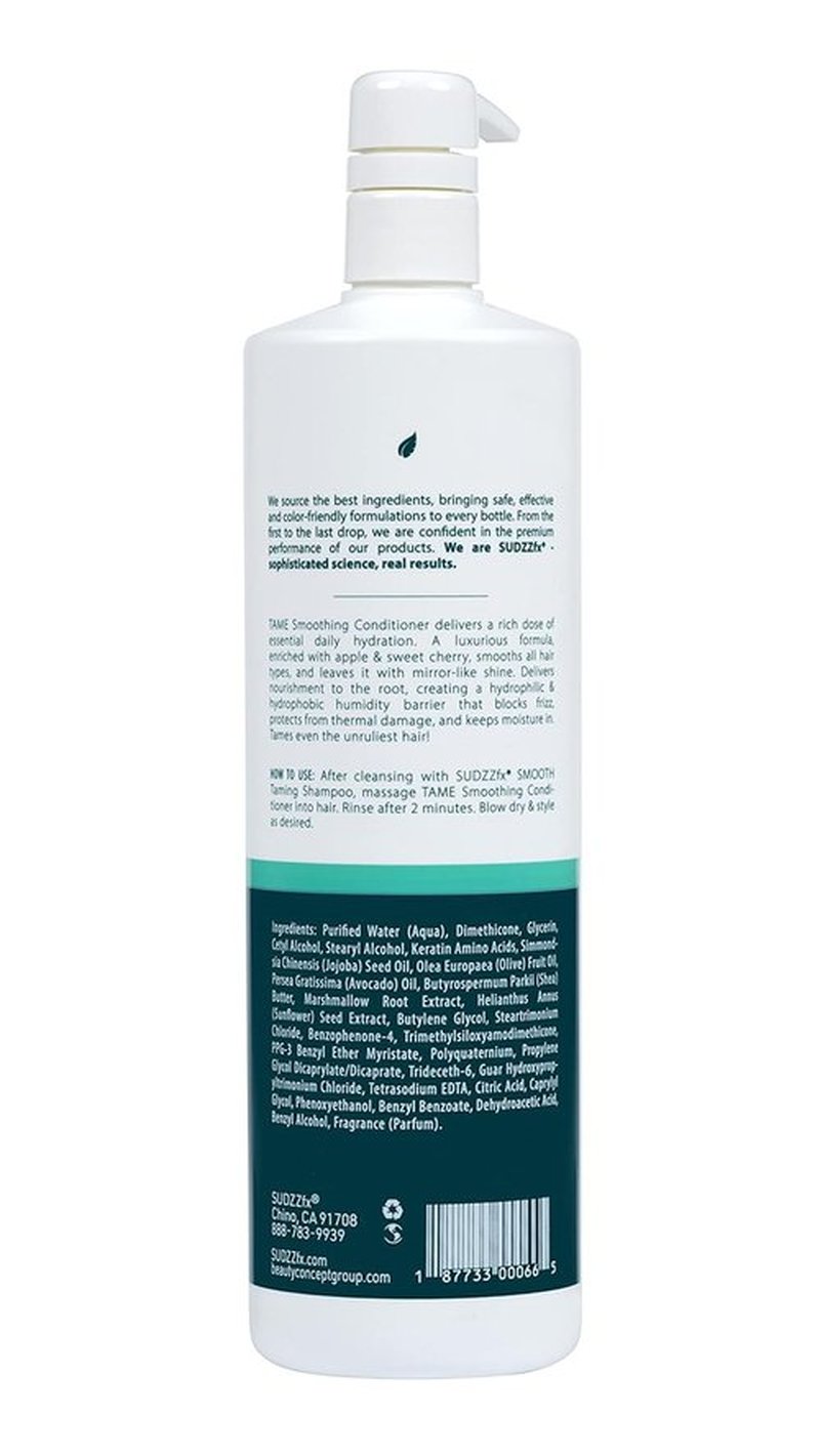 SUDZZFX TAME Smoothing Conditioner - Hydrating Hair Treatment for Frizz Control | 33.8 fl oz