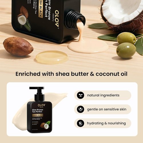 Skiennix Self Tanning Lotion - Natural Shea Butter & Coconut Oil Formula for Sensitive Skin | Customizable Medium Dark (5.07 fl oz)