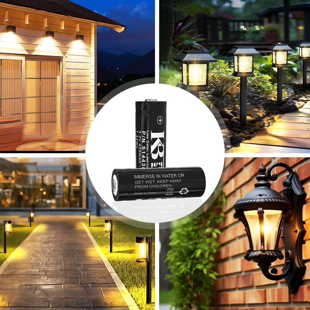 KBT 3.2 V 14430 LiFePO4 Battery, 4Pack 14430 450mAh 3.2 Volt Replacement Rechargeable Solar Batteries for Outdoor Solar Lights, Garden Landscape Lights, Solar Panel, Flashlight, Shaver