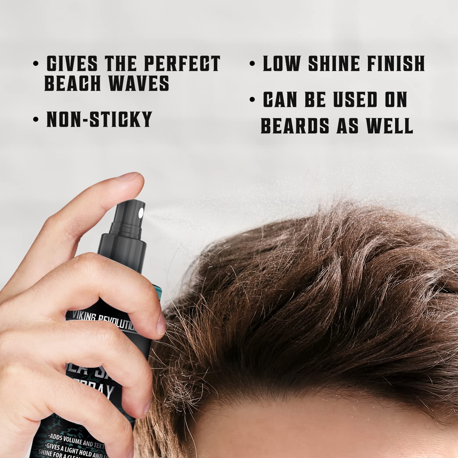 Viking Revolution Sea Salt Spray for Men - Texturizing Hair Spray with Kelp & Aloe Vera - 2-Pack for Beachy Volume