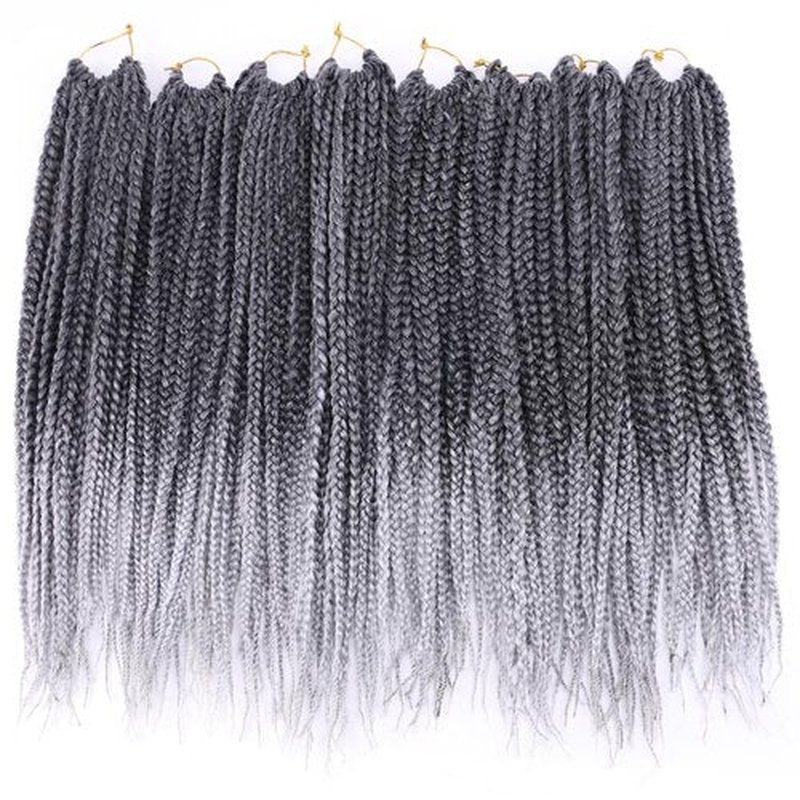 8 Packs Goddess Crochet Box Braids Pre looped Box Braid Crochet Hair for Black Women 18 Inch Silver Gray 3X Knotless Crochet Box Braided Hair Extensions Straight Knotless Braiding Hair(Tgrey#)