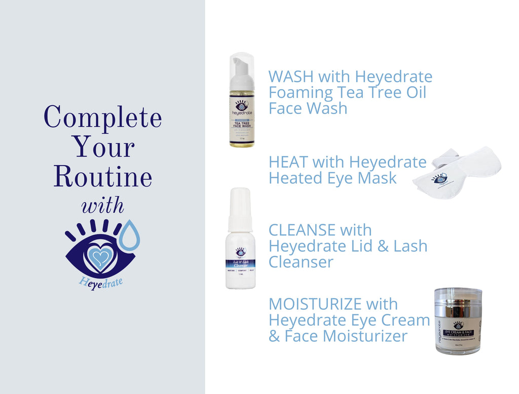 Heyedrate Heated Eye Mask - Soothing Warm & Cold Compress for Temporary Relief of Irritated Eyes - Reusable Mask, White