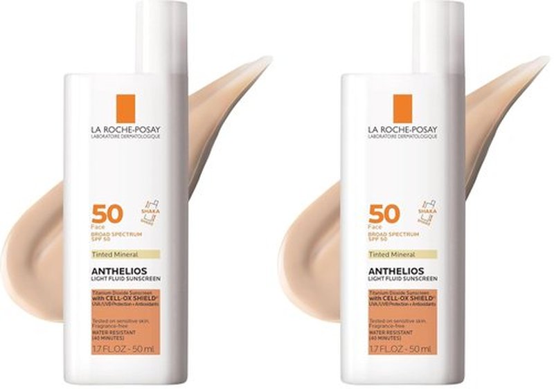 La Roche-Posay Anthelios 50 Mineral Tinted Sunscreen Fluid - Ultra Light, 50ml/1.7oz (Pack of 2)