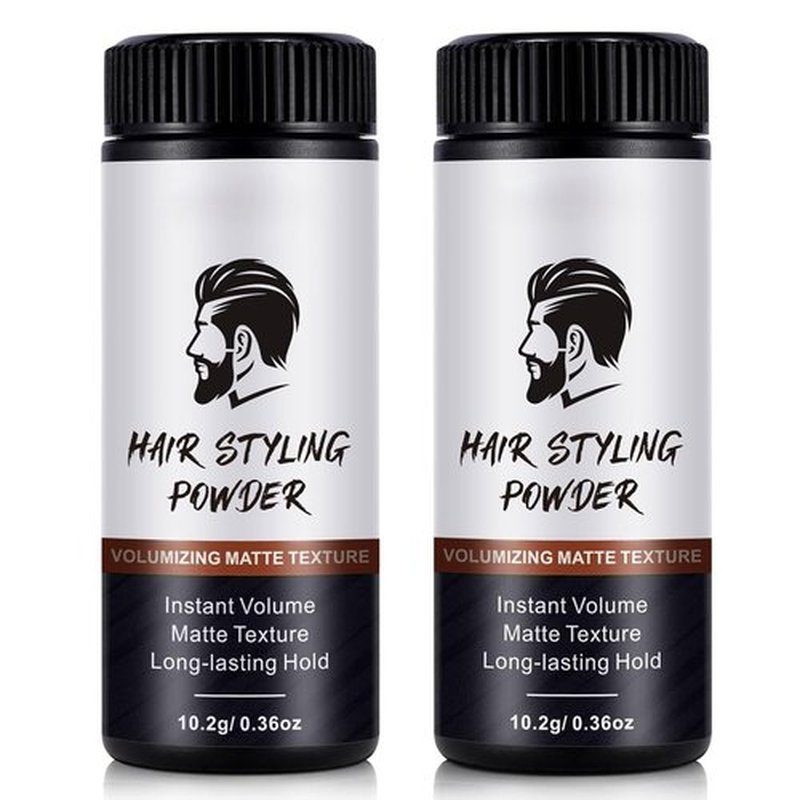 ISUNRISE Hair Styling Powder for Men - Texture Powder - Easy to Apply - Natural Matte Hairstyle - Texturizing and Volumizing - 2 Pc Set, 10g