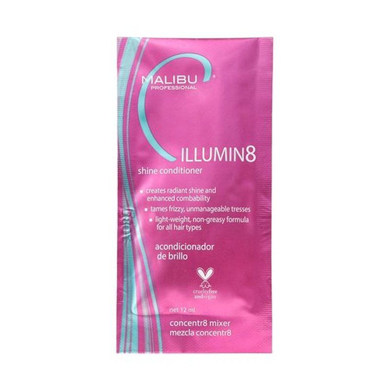 Malibu C ILLUMIN8 Shine Conditioner - Lightweight, Non-Greasy Formula for All Hair Types | Enhances Shine & Manageability