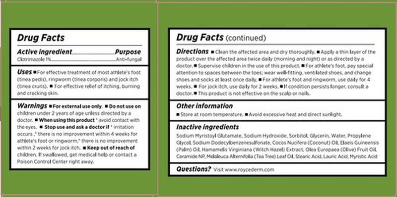 Roycederm Antifungal Bar Soap - Tea tree Oil Soap - Athlete’s Foot Treatment for Jock Itch & Ringworm - Medicated Antifungal Soap with Clotrimazole 1% - Tea Tree Oil Scent, 1 Pack