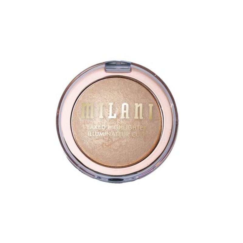Milani Baked Highlighter - Long-Lasting Powder for Natural Radiant Glow- Buildable & Blendable Face Makeup with Lit-From-Within Finish- Vegan, Cruelty-Free & Talc-Free, Made in Italy, Champagne D'oro