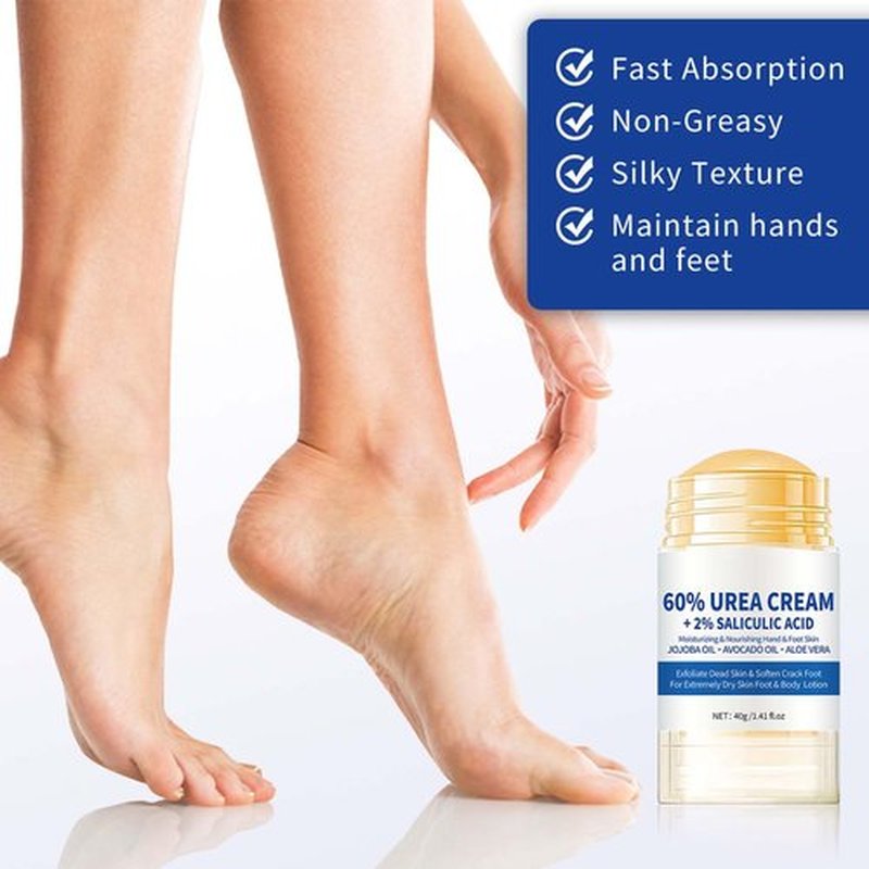 KTouler Roll On Urea Cream for Feet,Hydrating and Nourishing Foot Balm Stick,Foot Repair for Dry Skin and Rough Heels,Hands,Knees Skin Care Heel Treatment