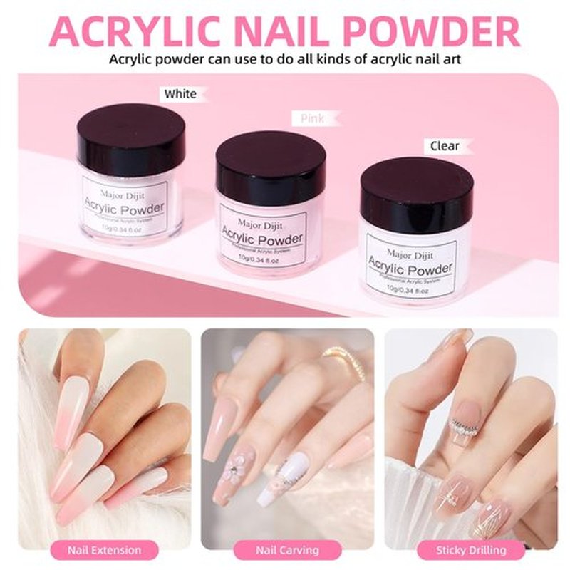 Acrylic Nail Kit with Everything for Beginners Starter Complete Set with Drill Light Nail Polish Extension Gel Nail Art Decoration Tools for Salon Starter Home Salon
