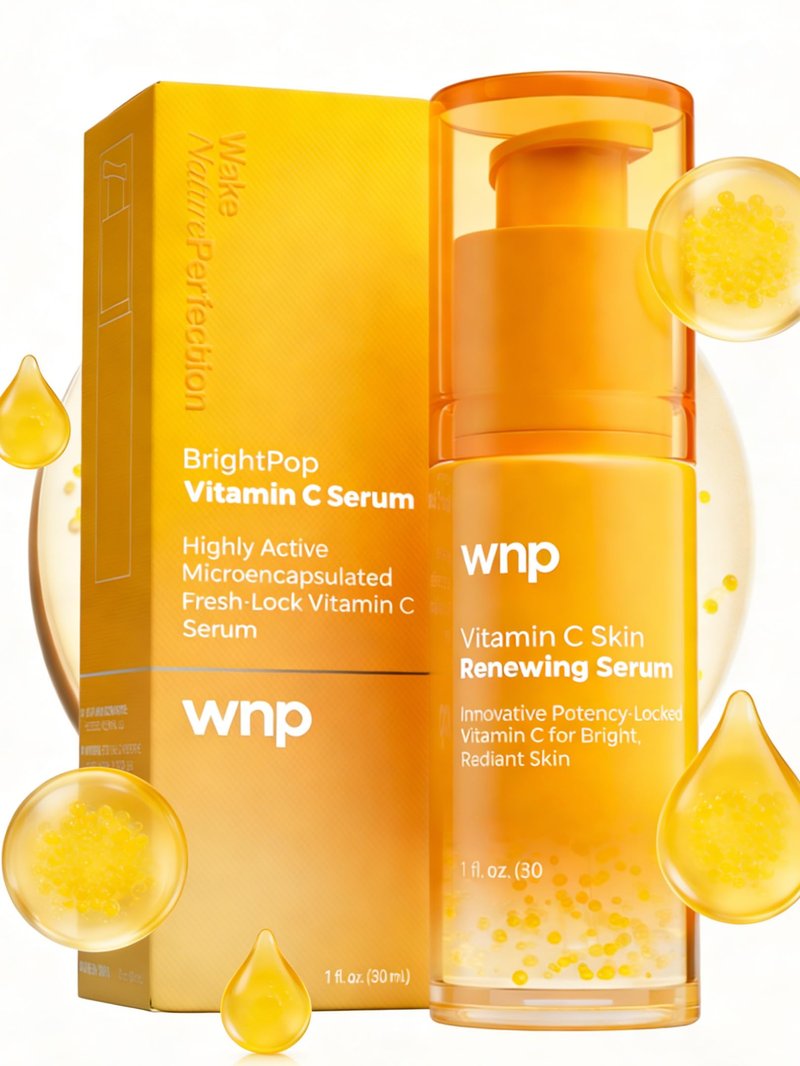 WNP Vitamin C Serum for Face - Dermatologist Tested Anti-Aging & Brightening with Hyaluronic Acid & Vitamin E, Treatment for Dark, Age, Sun Spot, Melasma, Hyperpigmentation, Fine Lines & Wrinkles