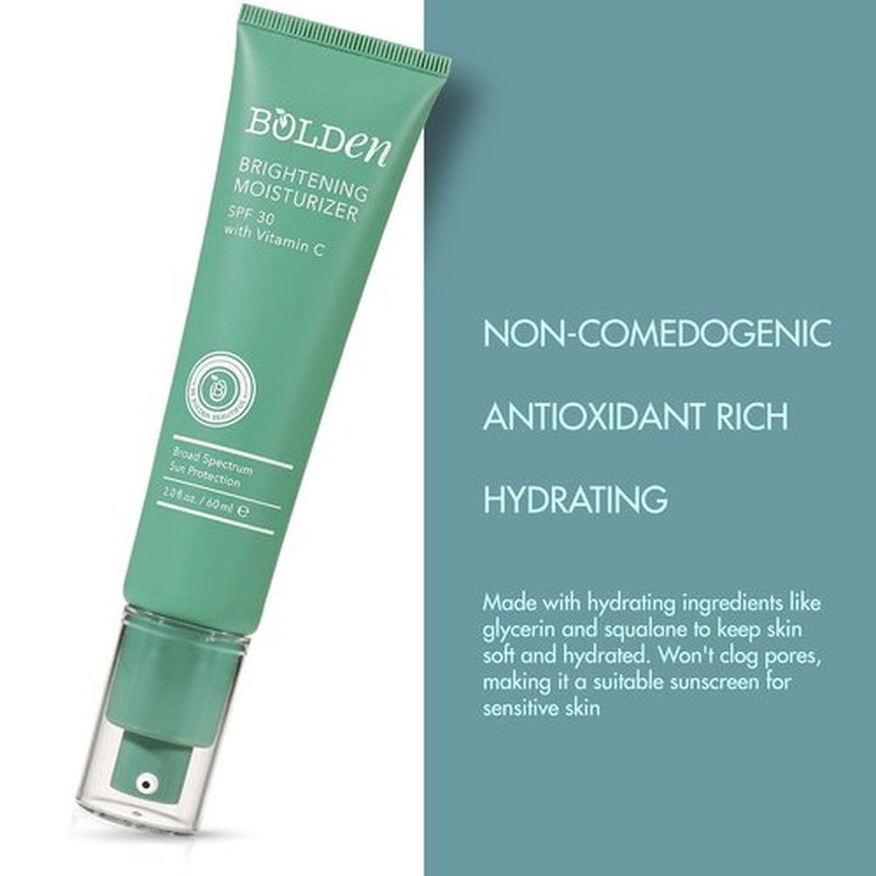 Bolden Brightening Face Moisturizer - SPF 30 with Vitamin C for Even Skin Tone | 2.0 FL Oz