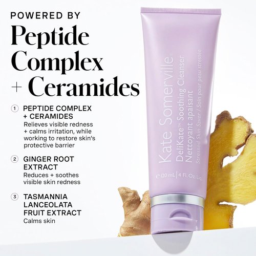 Kate Somerville DeliKate Soothing Cleanser - Hydrating Face Wash for Sensitive Skin, 4 Fl Oz