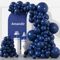 Amandir Navy Blue Balloon Arch Garland Kit - 153 Pcs in Various Sizes for Graduation, Weddings & Parties
