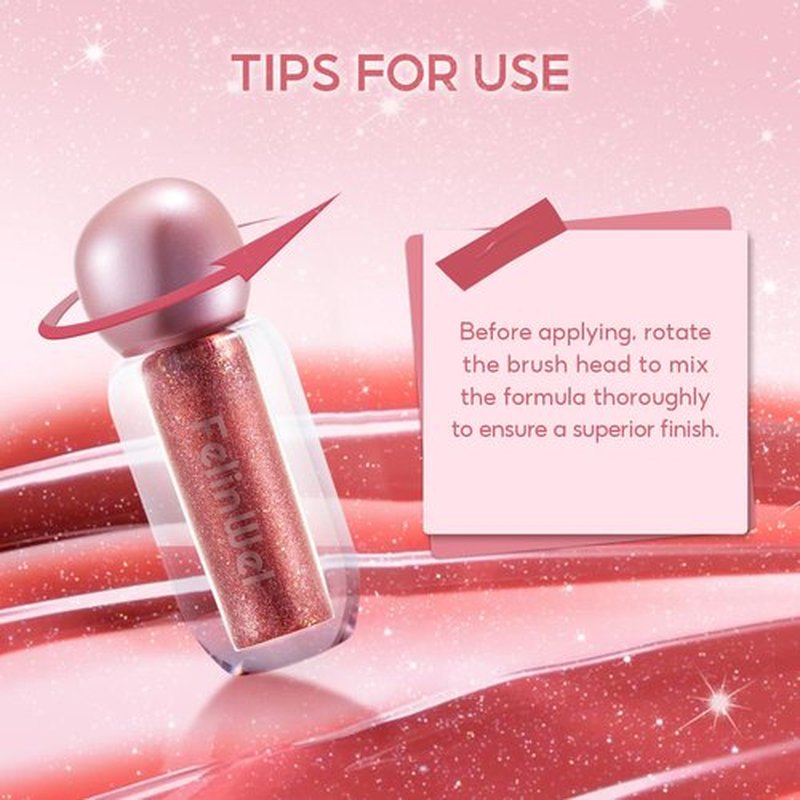 FelinWel Lip Gloss - Super Sparkly & Nourishing Formula | Buildable Cherry Glaze, 03#