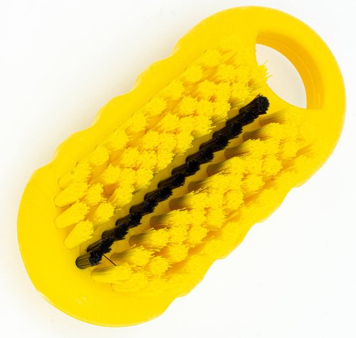 SPARTA Nail Scrub Brush Commercial-Grade, Heavy-Duty Hand and Fingernail Brush with Stiff Bristles for Gardeners, Mechanics, And Foodservice Personnel, Plastic, 5 Inches, Yellow