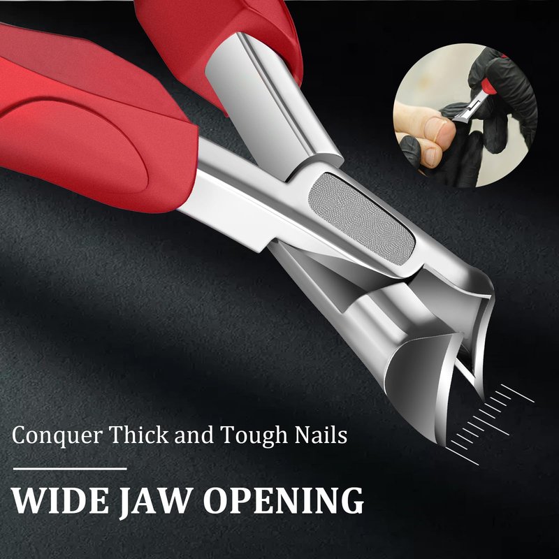 VANWIN Toe Nail Clippers for Thick Nails for Seniors, Wide Jaw Thick Toenail Clippers for Thick Toenails with Catcher, Precision Stainless Steel Ingrown Toenail Clippers for Adults, Men and Women