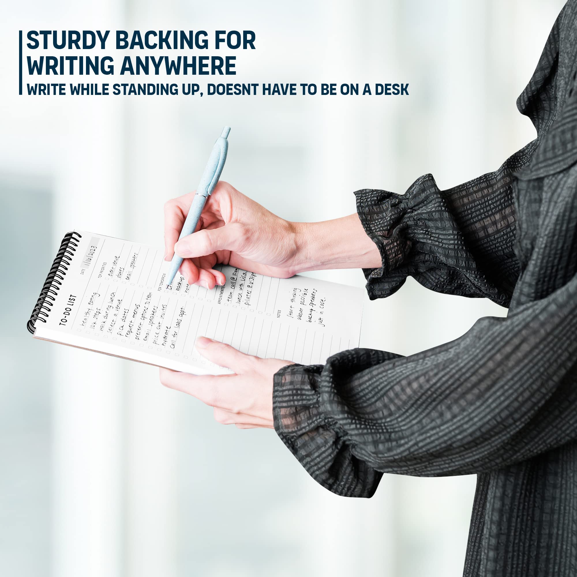 To Do List Notepad: With Multiple Functional Sections - 6.5 x 9.8" 60 Sheets - Spiral Daily Planner Notebook - Task CheckList Organizer Agenda Pad for Work - Note & Todo List Organization Notebooks