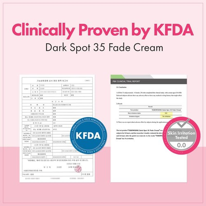 TOSOWOONG Dark Spot 35 Fade Cream, Dark Spot remover with Arbutin, Kojic Acid, Niacinamide, Skin Bleaching Cream for face & body Hyperpigmentation, Discoloration, Korean Skincare 50ml / 1.69 fl. oz.