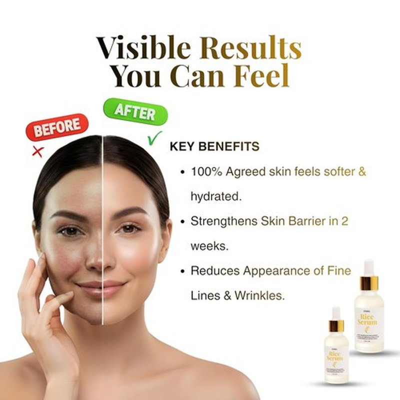 NIMBA Rice Serum for Glass Skin - Premium Anti-Aging Face Serum with Tremella & Sweet Potato Extracts | Deep Hydration & Skin Barrier Support
