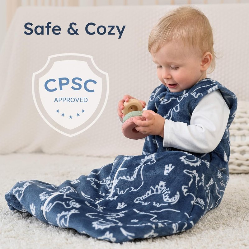 Yoofoss Baby Sleep Sack - 1.5 Tog Fleece Wearable Blanket for Newborns | Soft & Warm, 0-6 Months