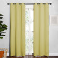 NICETOWN Blackout Curtain Panels - Thermal Insulated Grommet Drapes for Basement | Pale Yellow, 34x84" (1 Pair)