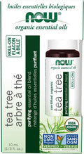 NOW Foods Tea Tree Essential Oil Roll-On - Certified Organic Purifying Blend, 10 mL for Topical Aromatherapy