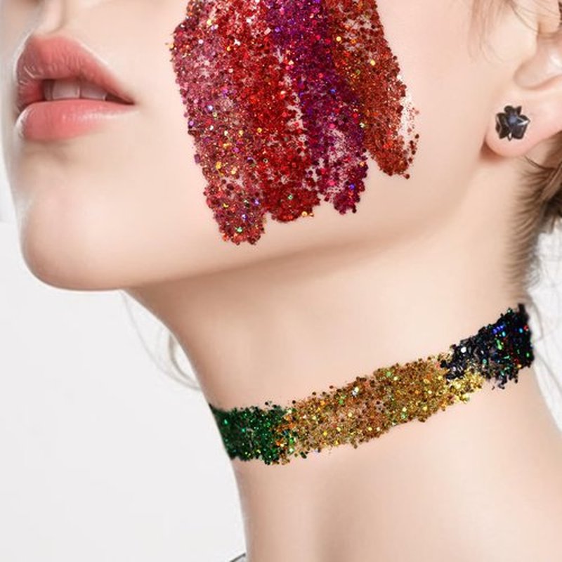 Teenitor 12 Colors Body Glitter, Face Glitter Festival Makeup Glitter Gel, Face and Body Glitter for Makeup, Rave Hair Glitter Gel