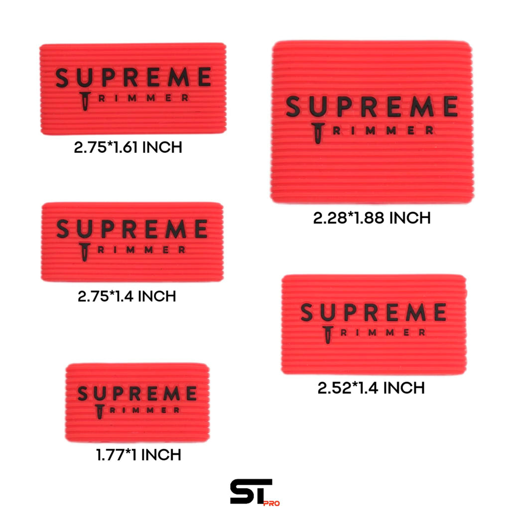 Clipper Grip SGR50 Professional Barber Grippers by Supreme Trimmer | 5 Piece Non-Slip Clipper Grips, Barber Sleeve for Clipper, Trimmer & Shaver | Red