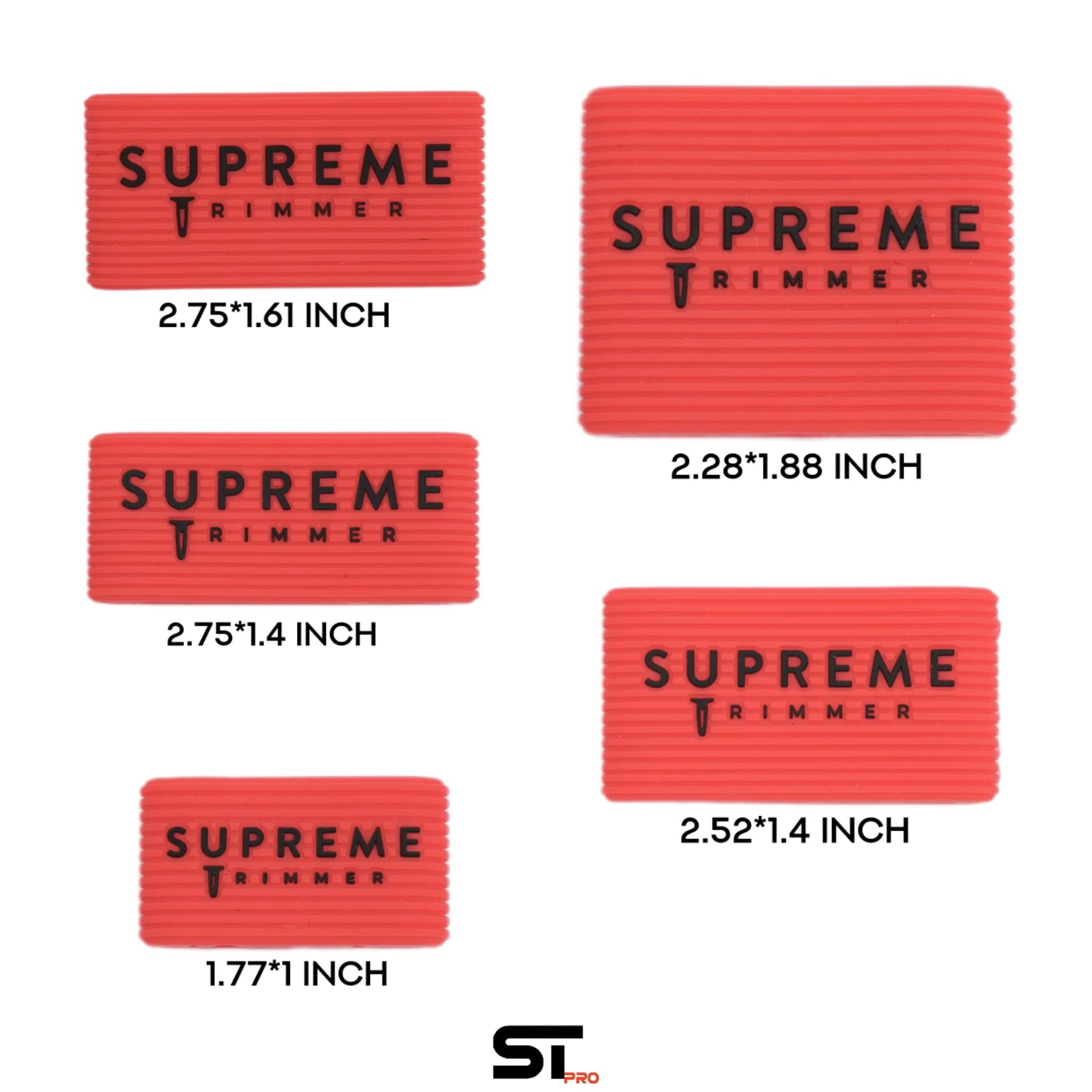 Clipper Grip SGR50 Professional Barber Grippers by Supreme Trimmer | 5 Piece Non-Slip Clipper Grips, Barber Sleeve for Clipper, Trimmer & Shaver | Red