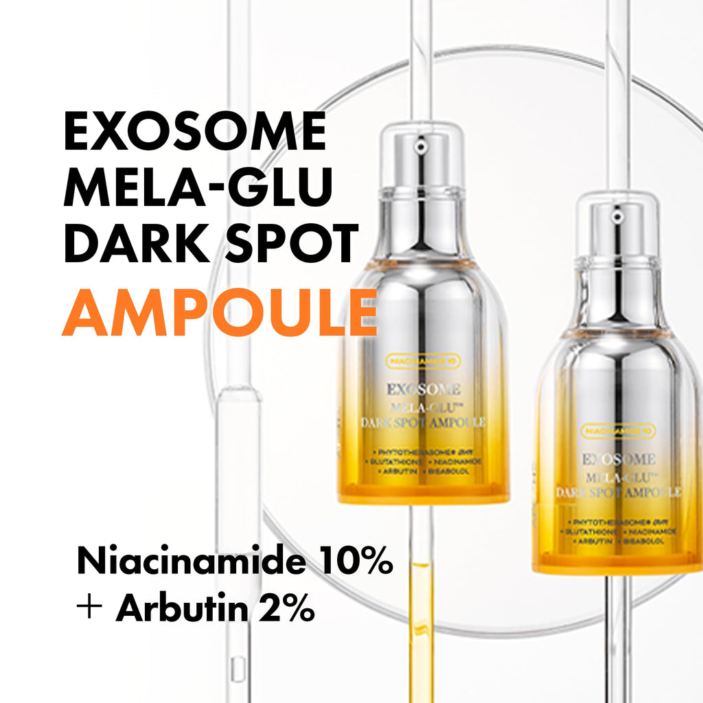 APOTHE Exosome Mela-Glu Dark Spot Ampoule – Brightening Serum with Grape Exosomes, Niacinamide & Arbutin, 1 fl oz (30ml)