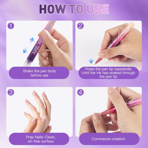 Nail Art Pens,DIY Nail Art Markers 24 Color Drawing Painting Pen,Waterproof and Quick-drying Nail Art Tools for Graffiti Dotting Drawing Painting Point Liner