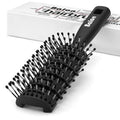 Balon Hair Brush - Speed Dry Vent Brush for Pain-Free Detangling | Ideal for Curly Hair (Black)