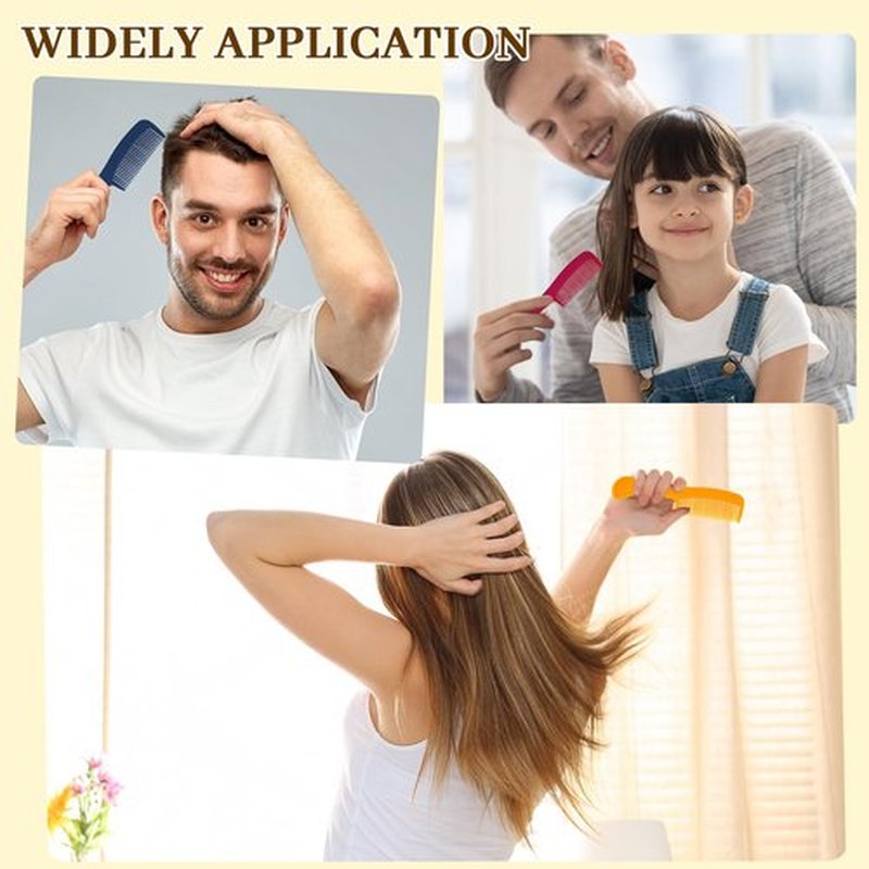 Combs Bulk Individually Wrapped Pocket Travel Hair Combs for Women, Men and Kids, Bulk Comb for Homeless Hotel Shelter Home Charity(purple, raspberry, yellow, blue, Pack of 100)