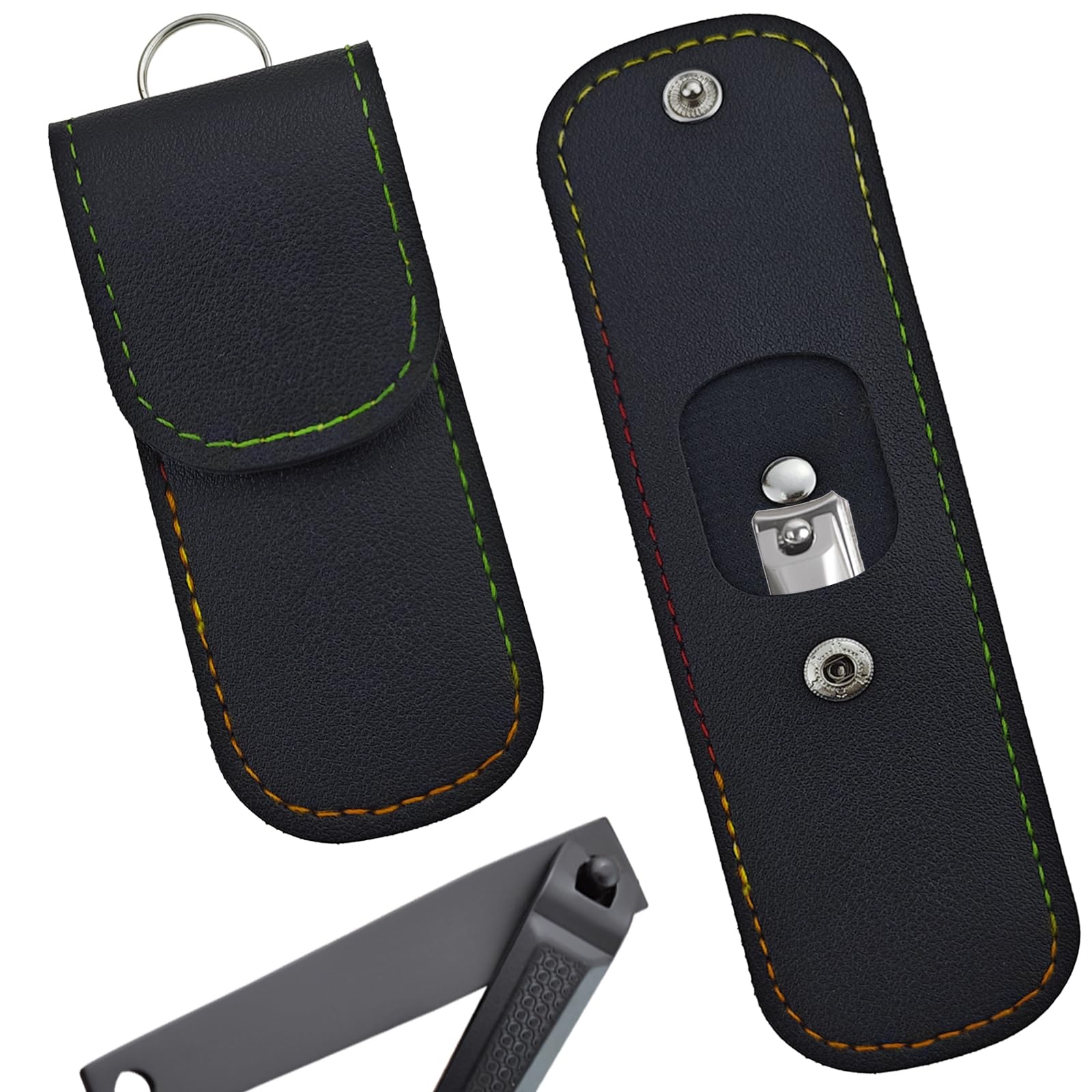 2 Pack Small Nail Clippers Leather Case, Professional Nail Clipper Case, Home & Travel Essentials, Manicure Kit Storage
