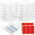 30 PCS Press on Nail Storage Boxes, Clear Nail Container with Double-Sided Tape, Acrylic Artificial Nail Display Box, Transparent Acrylic Nail Organizer Case, Small Acrylic Box for Nail Salon
