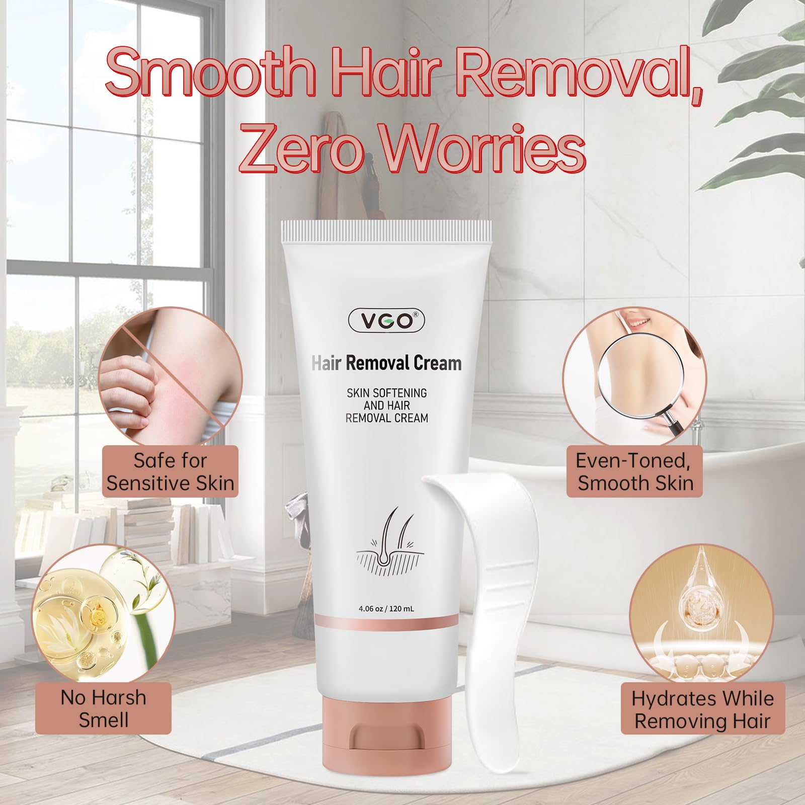 VGO Hair Removal Cream & Tinted Sunscreen SPF50