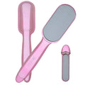 Glass Pedicure File & Callus Remover - Nano Laser Etched Foot Scraper, Pink