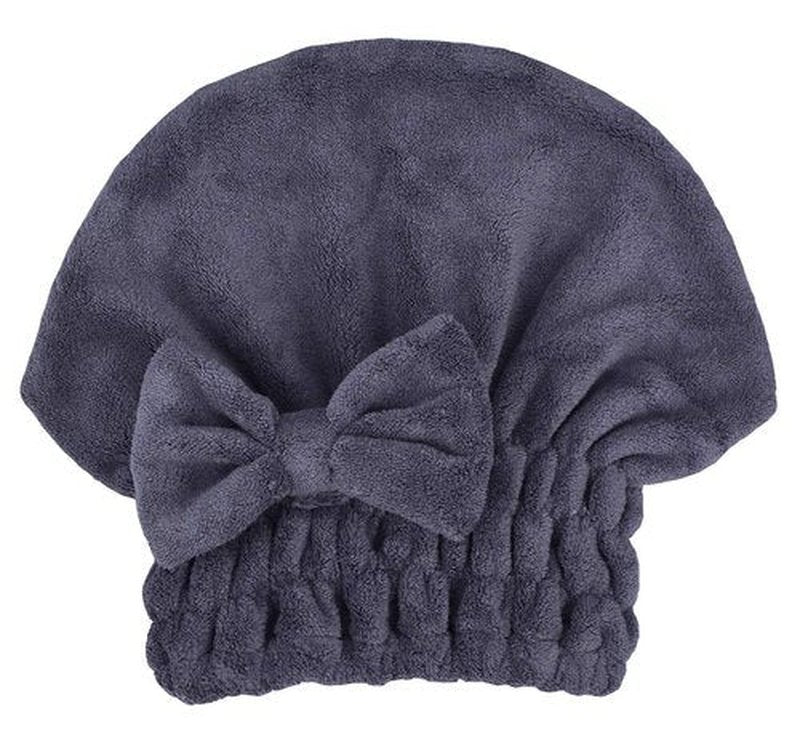 MAYOUTH Microfiber Hair Drying Towels Head wrap with Bow-Knot Shower Cap Hair Turban hairWrap Bath Cap for Curly Short or Long & Wet Hair Gift for Women 2pack