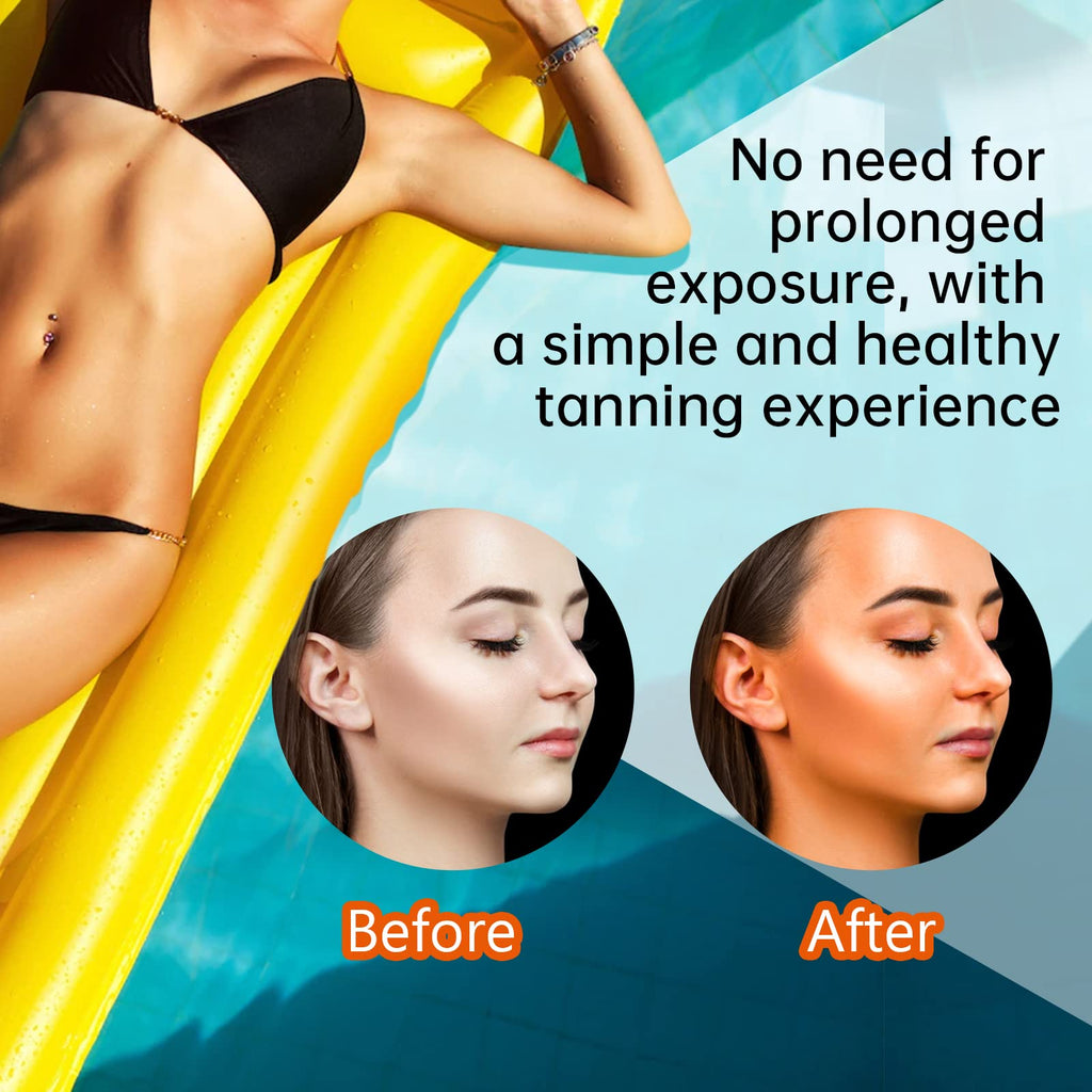 Tan Accelerator Cream, Natural Tanning Lotion for Face & Body | Indoor & Outdoor Use,Best Tanning Lotion to Get Dark Fast, Long-Lasting Glow(2-Pack)