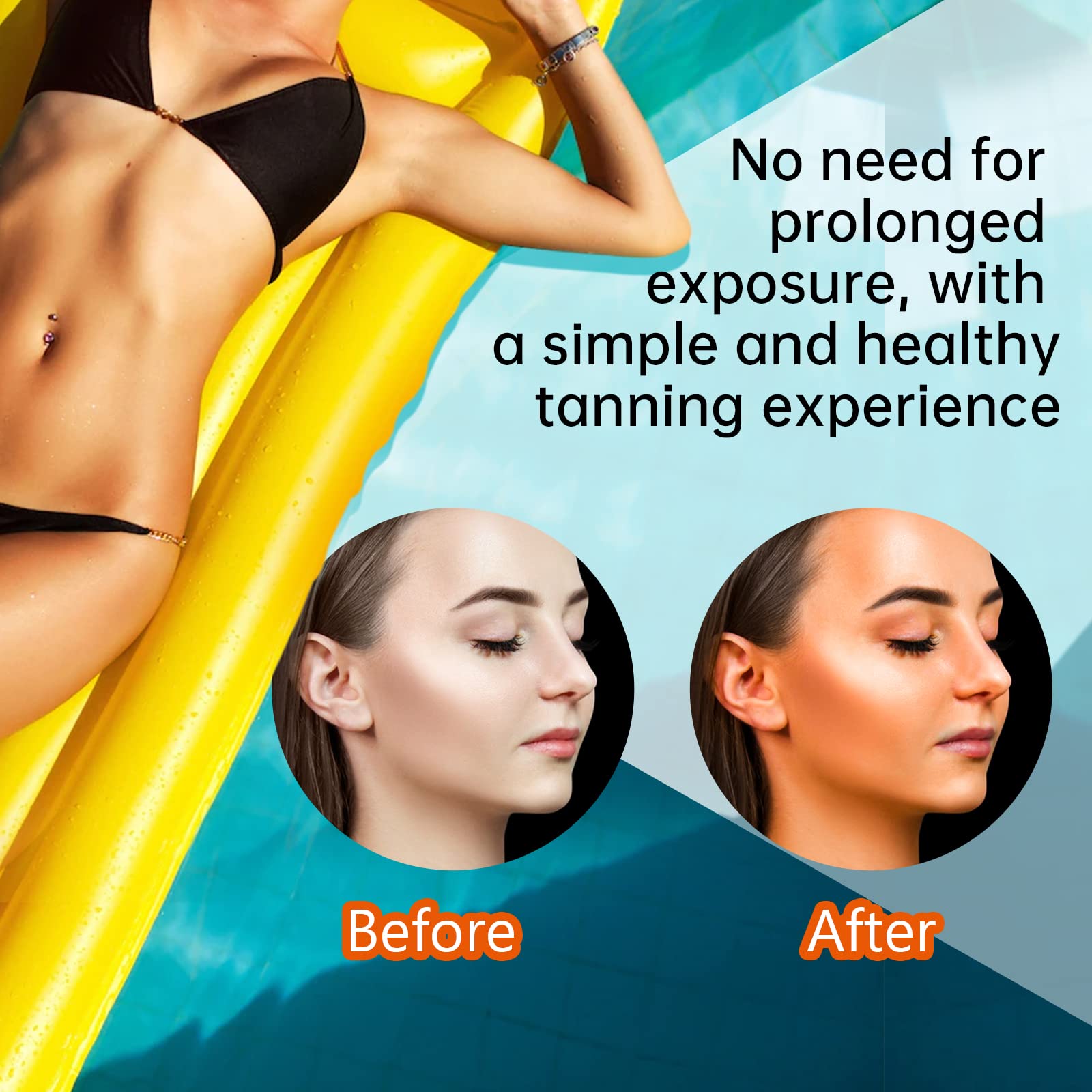 Tan Accelerator Cream, Natural Tanning Lotion for Face & Body | Indoor & Outdoor Use,Best Tanning Lotion to Get Dark Fast, Long-Lasting Glow(2-Pack)