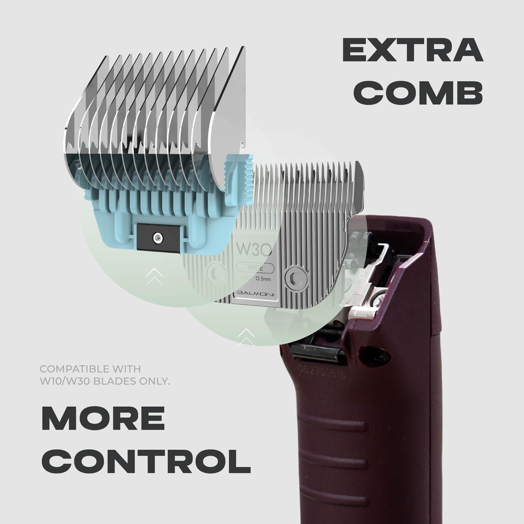 BALMONI Detachable Pet Dog Grooming Ceramic Titanium A5 Wide Blade, Compatible with Wahl, Andis, Heiniger A5 Clippers (30W 1/50", 0.5mm)