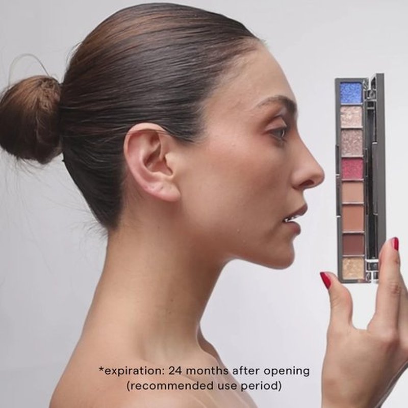 Sarelly Eyeshadow Palette | 8 Shades, 4 Finishes (Matte, Shimmer, Satin & Metallic) | Mirror & Dual-Ended Brush | Neutral Eye Makeup Kit