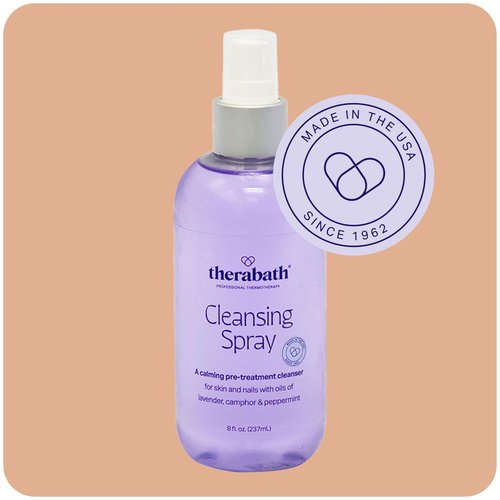 Therabath Pre-Treatment Cleansing Spray for Skin and Nails, with Oils of Lavender, Camphor, and Peppermint for Professional, Home, and Spa, Made in The USA, 8 fl. oz.