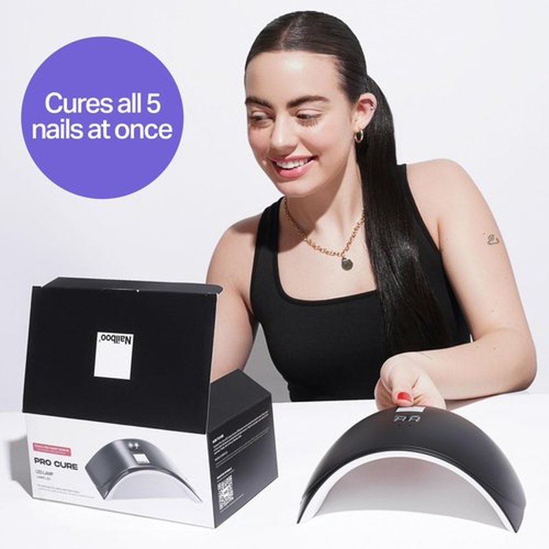 Nailboo Pro Cure LED Lamp – Lightweight UV or LED Nail Dryer with Automatic Sensor, Even Curing for Gel Polish, Compact Arch Design for Hands & Toes, One Size