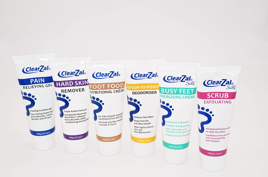Clearzal Busy Feet Cooling Energizing Foot Cream, Packed with Menthol for Pain Relief for Tired Achy Feet, Refreshes and Rejuvenates, Helps to Provide Relief from Neuropathy, 3.4 Ounce Tube