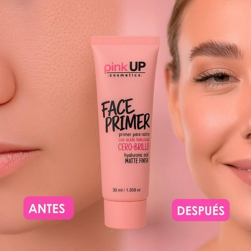 PINK UP Face Primer |Prepares skin for makeup | Matte finish with porcelain effect | Extends the duration of makeup | Minimizes enlarged pores | Mod PKF500