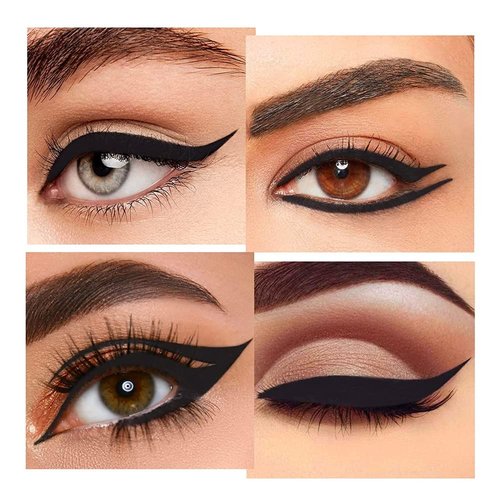 Evpct Black Eyeliner Gel Pencil - Waterproof Formula for Long-Lasting Wear | 2 Pcs Set for Halloween & Everyday Use