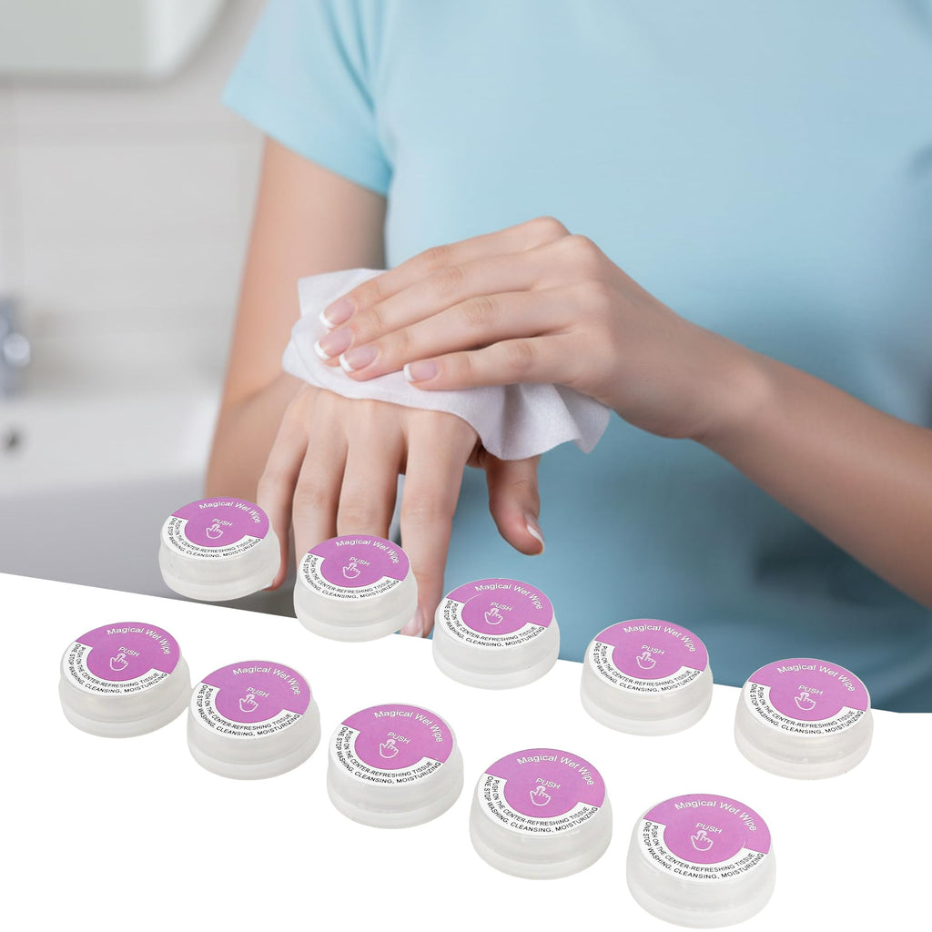 50 Pack Lavender Scented Hand Wipes, Individually Wrapped Wet Mini Towelettes, Alcohol-Free Moisturizing Cleaning Wipes for Travel, Gym & Outdoor Activities